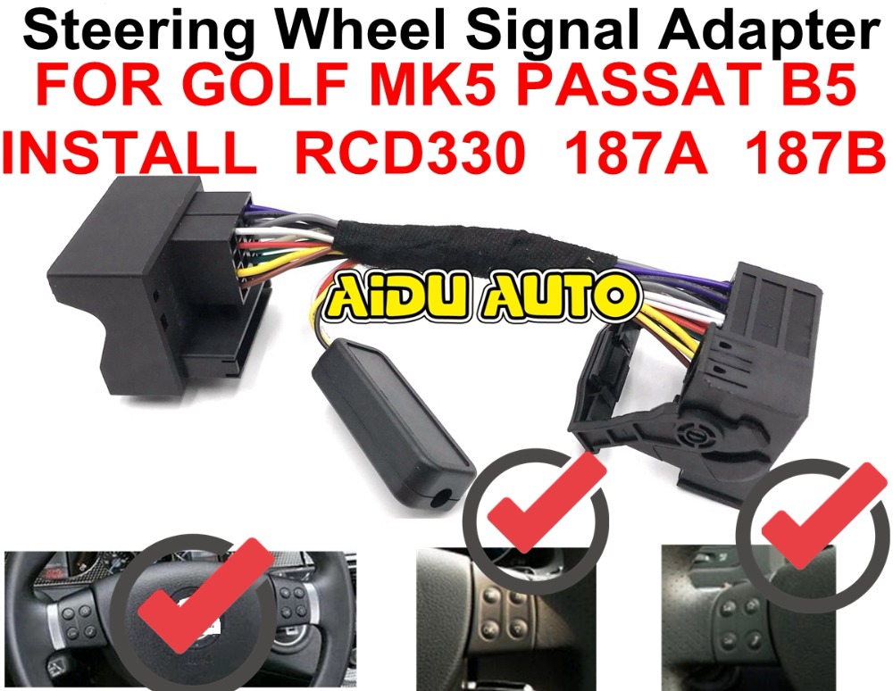 Lenkrad Steuerung Adapter Gateway Steering Wheel Control für VW RCD330 RCD510
