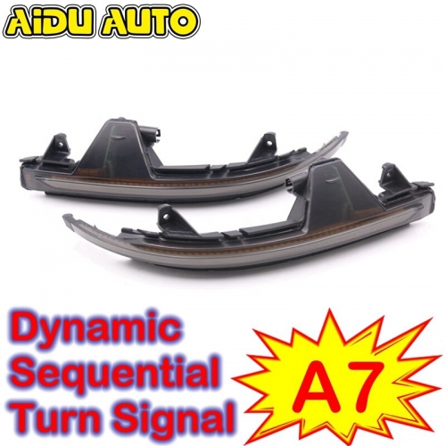 LED Flowing Rear View Dynamic Sequential MIRROR Turn Signal Light For Audi A7